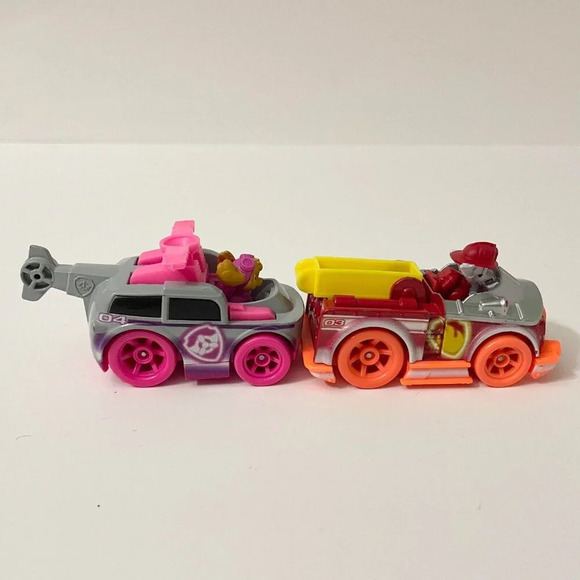 Paw Patrol Diecast  Car Lot Of 6 Skye Everest Tracker Marshall Chase Rubble - Picture 12 of 16